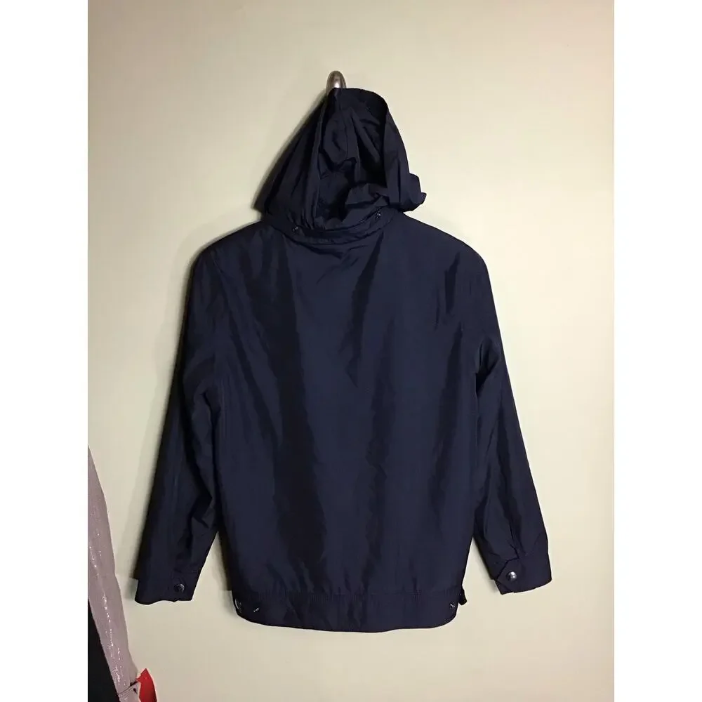 Ralph Lauren Polo Signature Logo Navy Blue Hooded  Windbreaker Jacket Sz.14/16